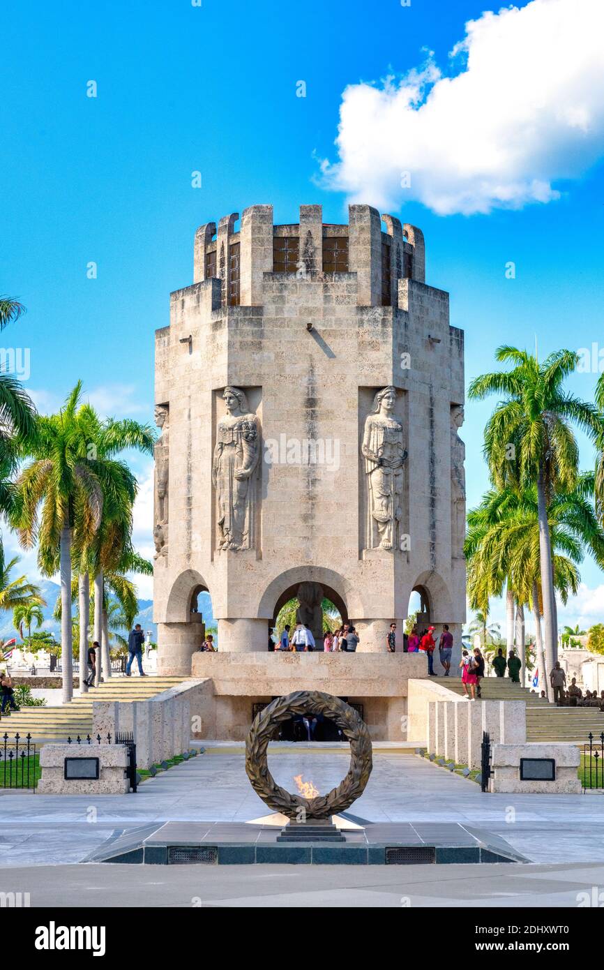 Exterior part of the 'Jose Marti' tomb in the cemetery named 'Santa Ifigenia' which is a National Monument Stock Photo