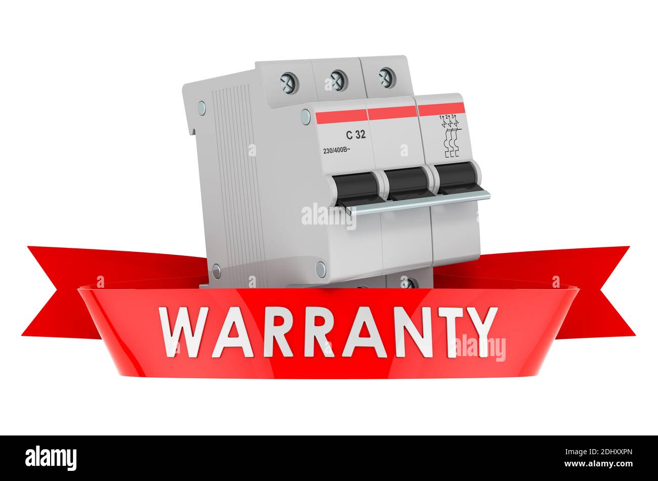 Threepole miniature circuit breaker with flat panel warranty concept