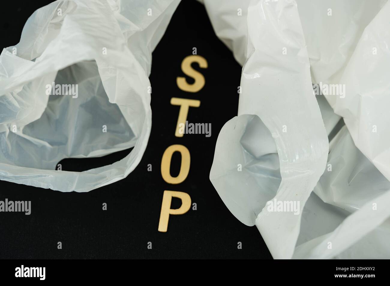 Europe bans plastic bags because of microplastics in the oceans Stock