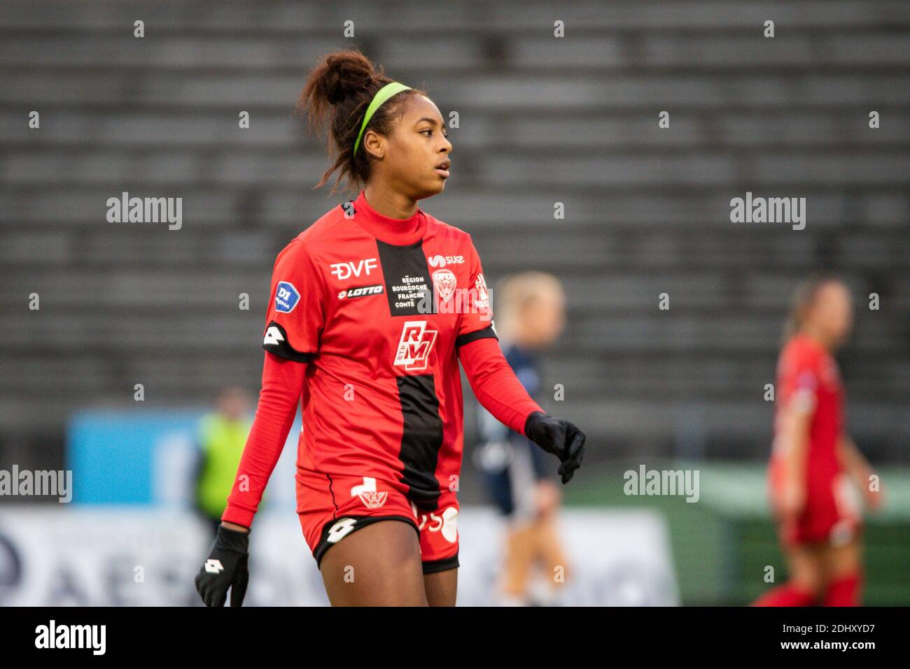 Sh Nia Gordon Of Dijon Fco Reacts During The Women 039 S French Championship D1 Arkema Football Match Between Paris Fc And Dijon Fco On December 12 At Robert Bobin Stadium In Bondoufle