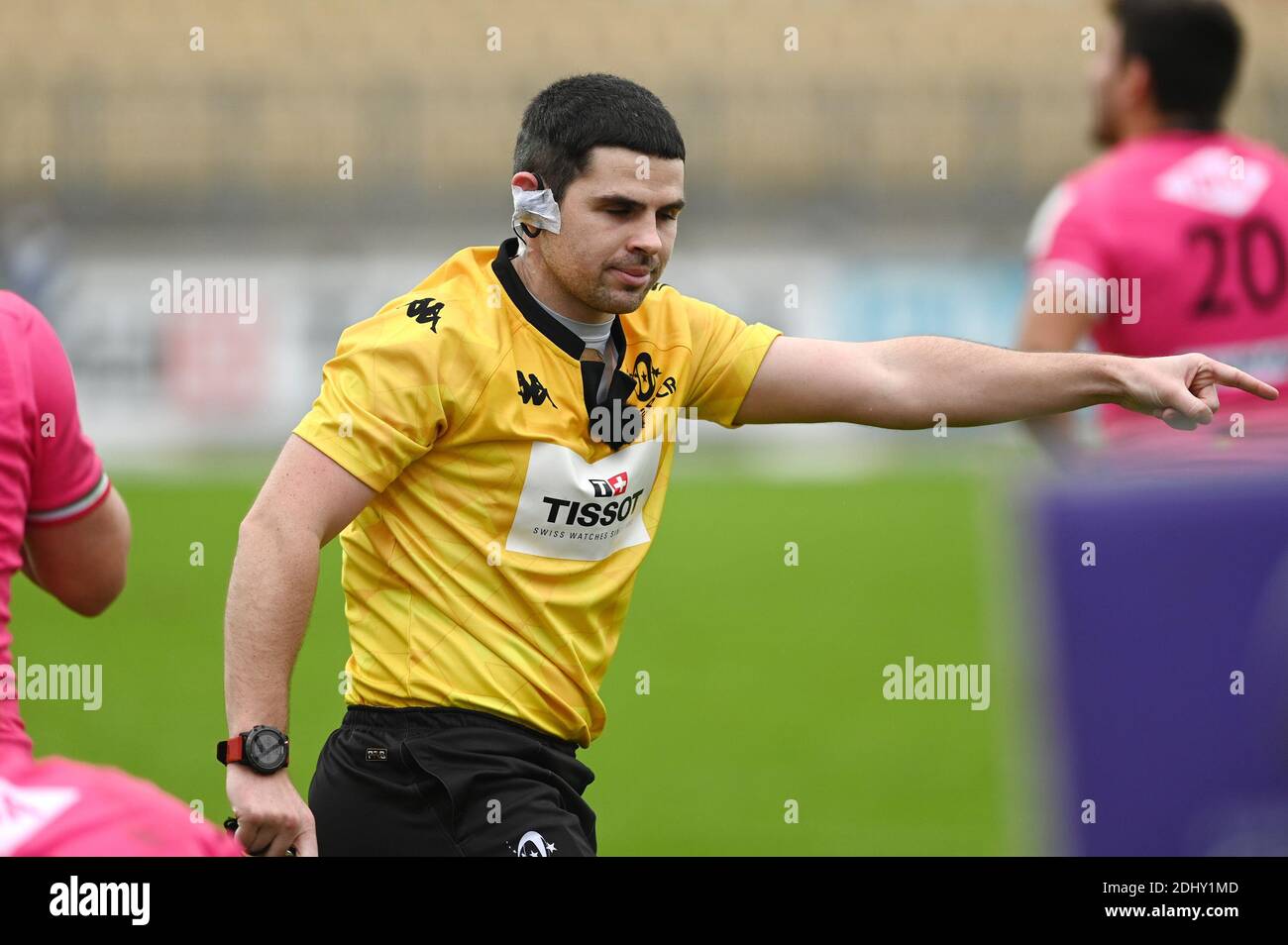 Parma, Italy. 12th Dec, 2020. Parma, Italy, Lanfranchi stadium, December 12, 2020, The referee Adam Jones during Zebre Rugby vs Bayonne - Rugby Challenge Cup Credit: Alessio Tarpini/LPS/ZUMA Wire/Alamy Live News Stock Photo