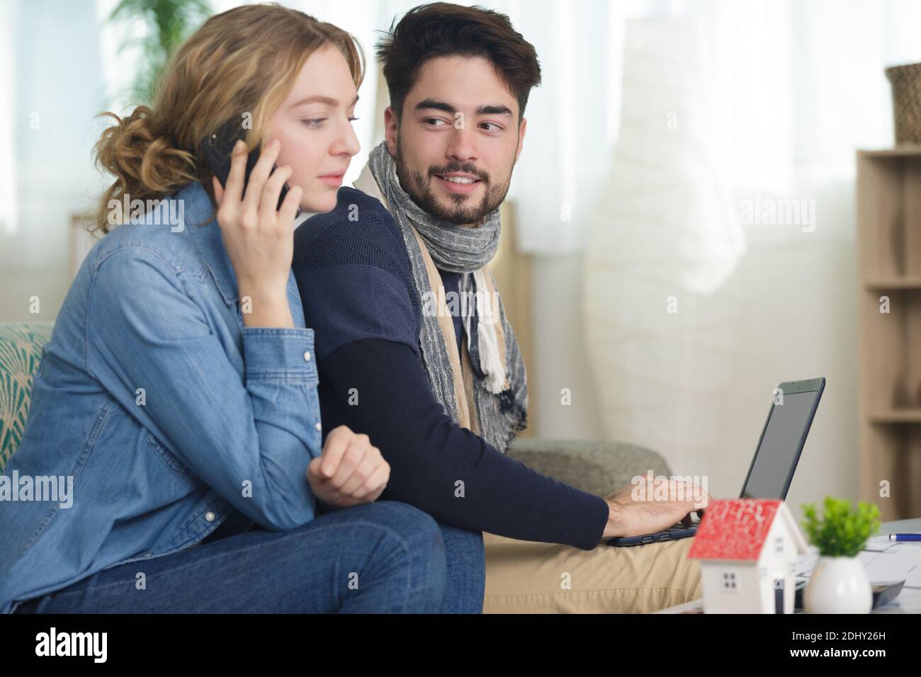 two software developers working on a new project Stock Photo