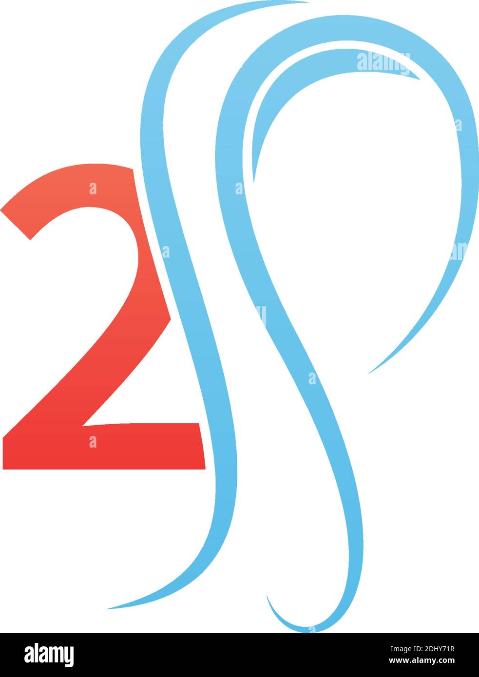 Number 2 icon logo combined with hijab icon design template Stock ...