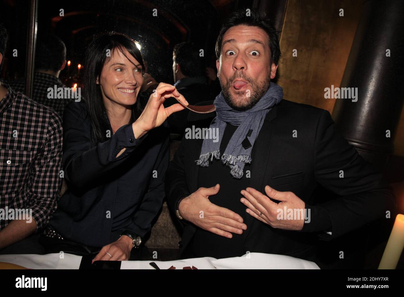Exclusif Laetitia Fourcade Et Titoff Lors Du Diner D Anniversaire De Sam Bobino Au Restaurant L Esplanade A Paris France Le 31 Mars 16 Pour Son Anniversaire Le Relation Publique Parisien Sam Bobino