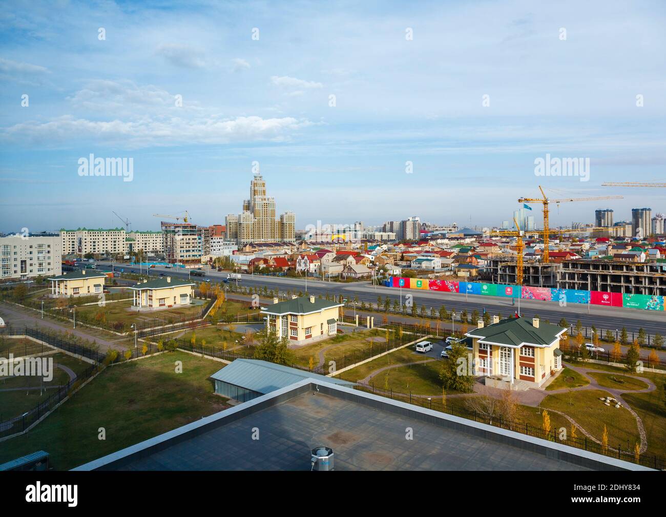 Asia new residential homes houses apartments flats city crane hires