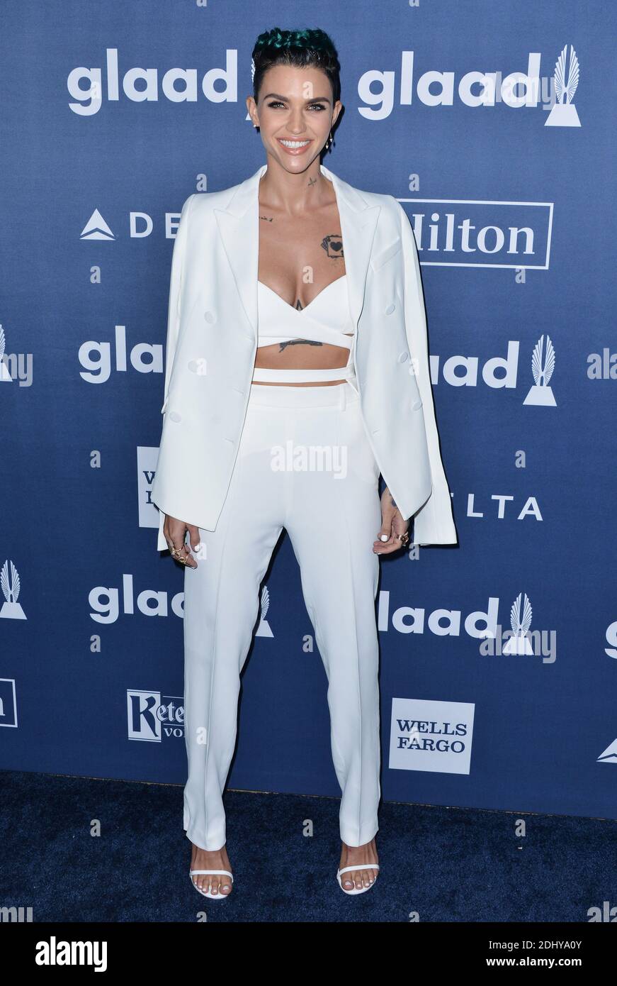 Ruby Rose attends the 27th Annual GLAAD Media Awards at the Beverly Hilton Hotel in Beverly Hills, Los Angeles, CA, USA on April 2, 2016. Photo by Lionel Hahn/ABACAUSA.COM Stock Photo