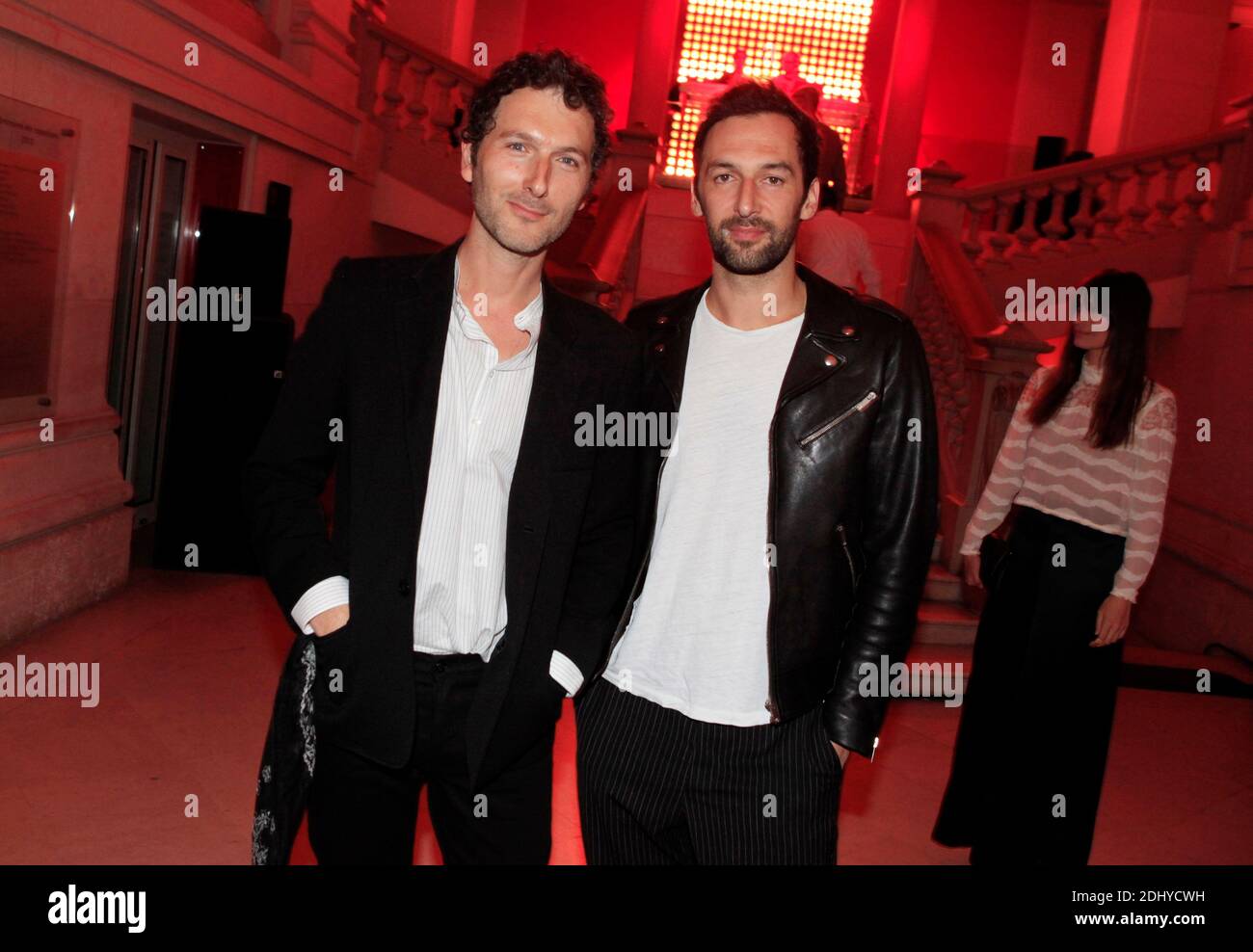 Aaron (Simon Buret and Olivier Coursier) attending the opening of the ...