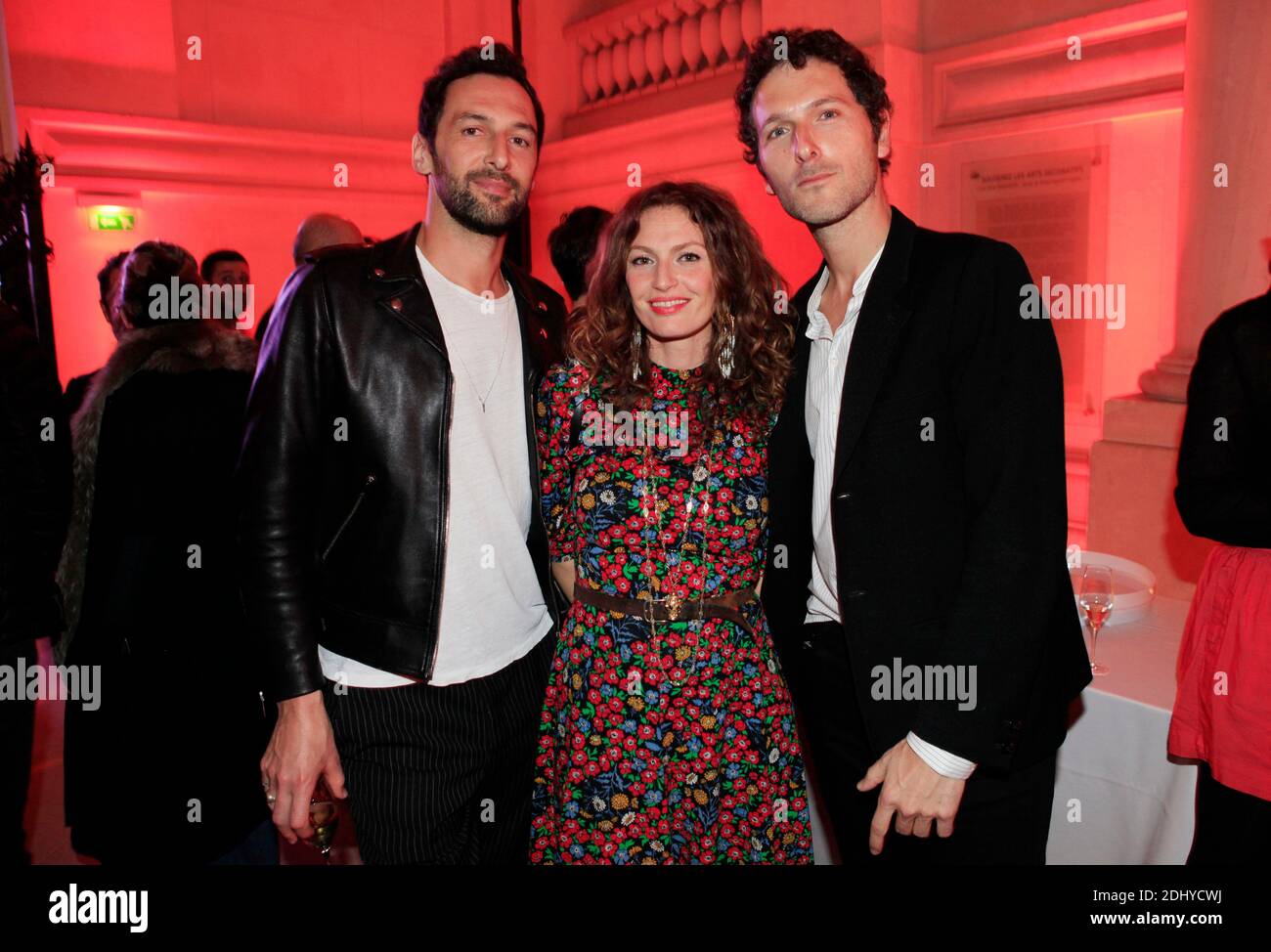 Aaron (Simon Buret and Olivier Coursier) and Aurelie Saada attending ...