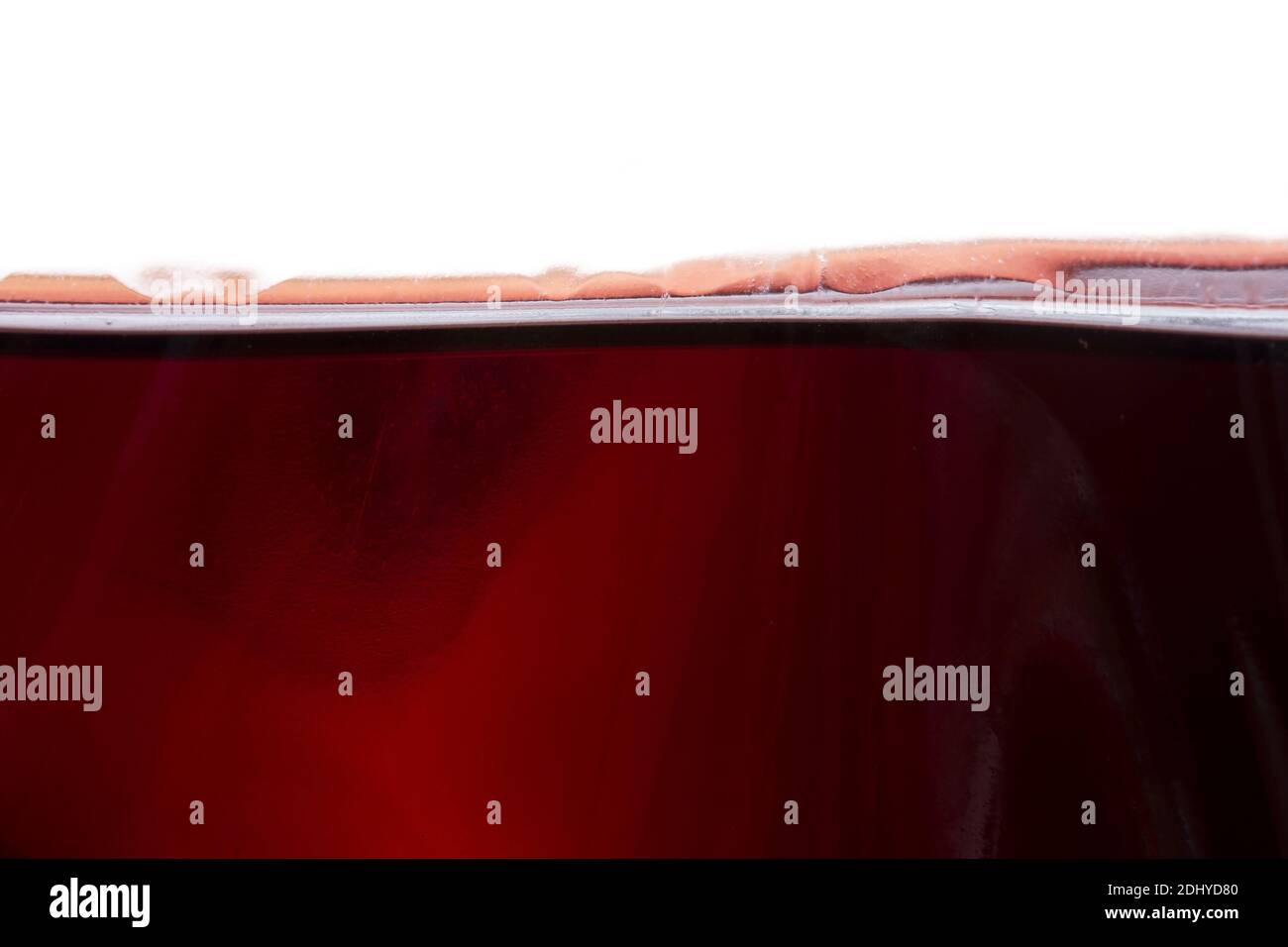 Red wine in a bottle close up Stock Photo