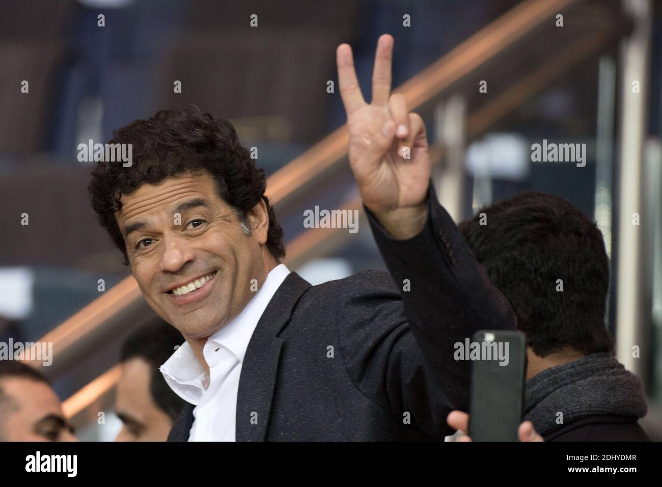 Rai in the stands watching the UEFA Champions League Quarter-Final ...