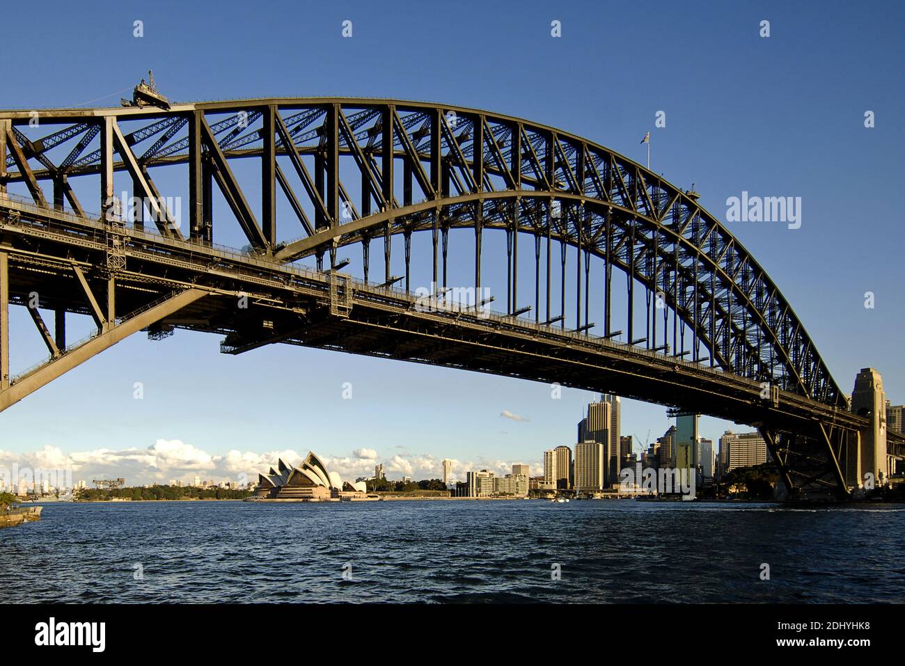Skyline von Sydney mit Hafen und Harbour Bridge Stock Photo