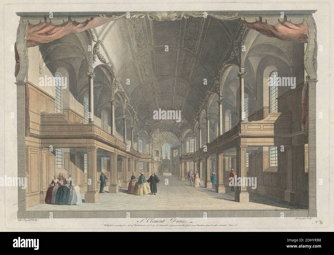 St. Clement Danes, John Boydell, 17201804, British, after Thomas