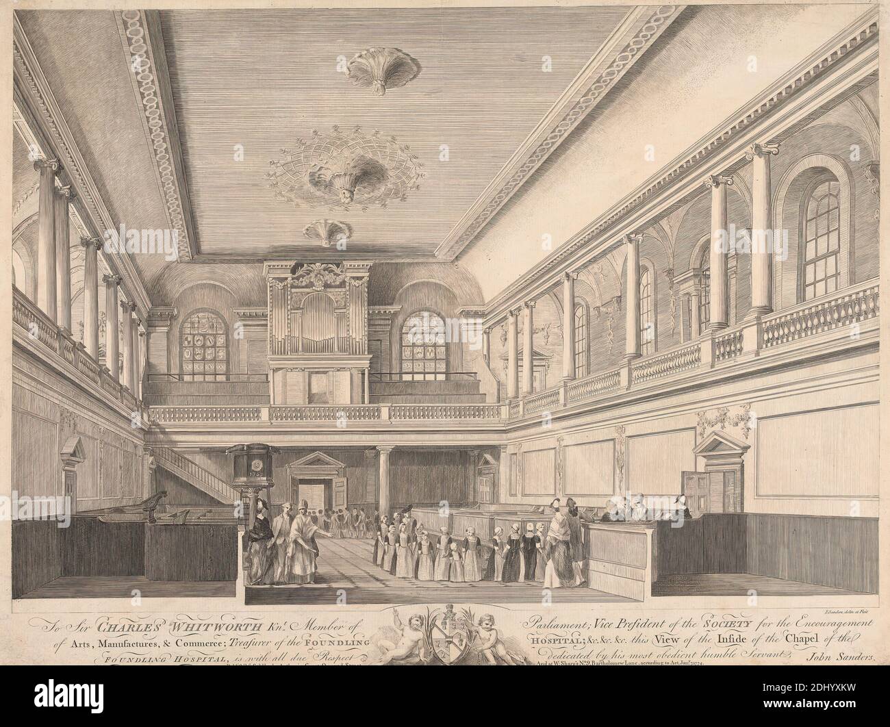 Inside of the Chapel of the Foundling Hospital, John Sanders, 17681826