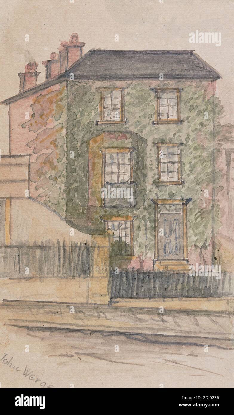 Fifteen, Downshire Hill, Hampstead, John Werge, c.1850–1890, 1898, Watercolor Stock Photo