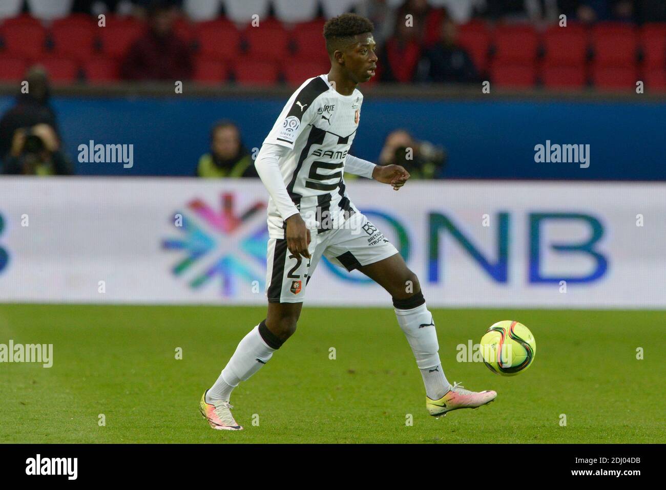 Rennes's top new talent Ousmane Dembele during the French First League ...