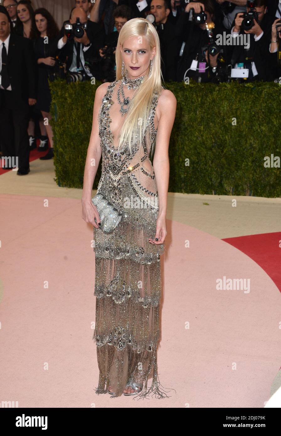 Poppy Delevingne attends the Manus x Machina: Fashion in an Age of Technology Costume Institute Benefit Gala at Metropolitan Museum of Art on May 2, 2016 in New York City, NY, USA. She wears a dress of Marchesa. Photo by Lionel Hahn/ABACAPRESS.COM Stock Photo