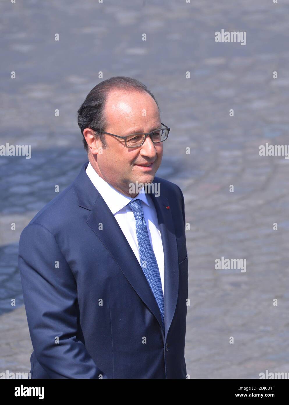 French President Francois Hollande during the annual ceremony to mark ...