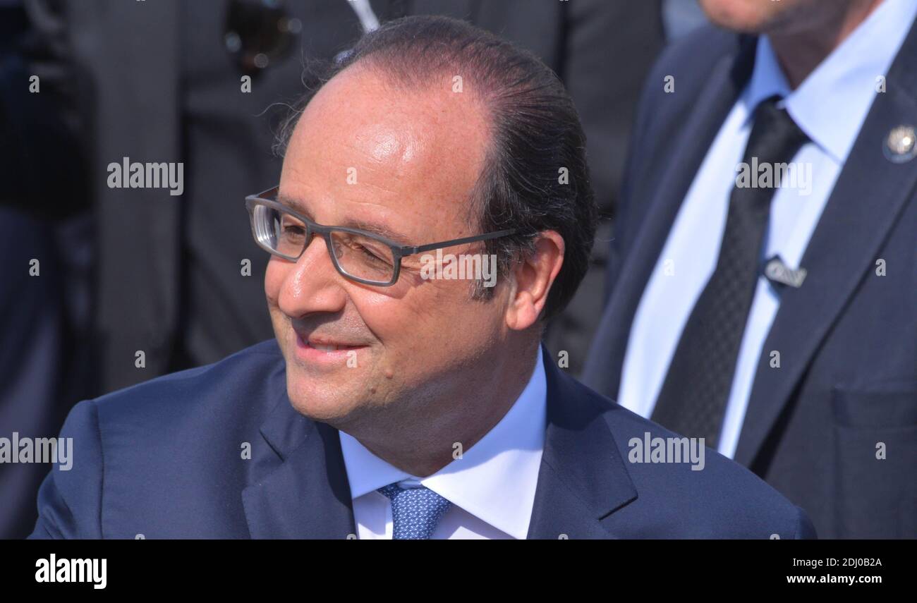 French President Francois Hollande during the annual ceremony to mark ...