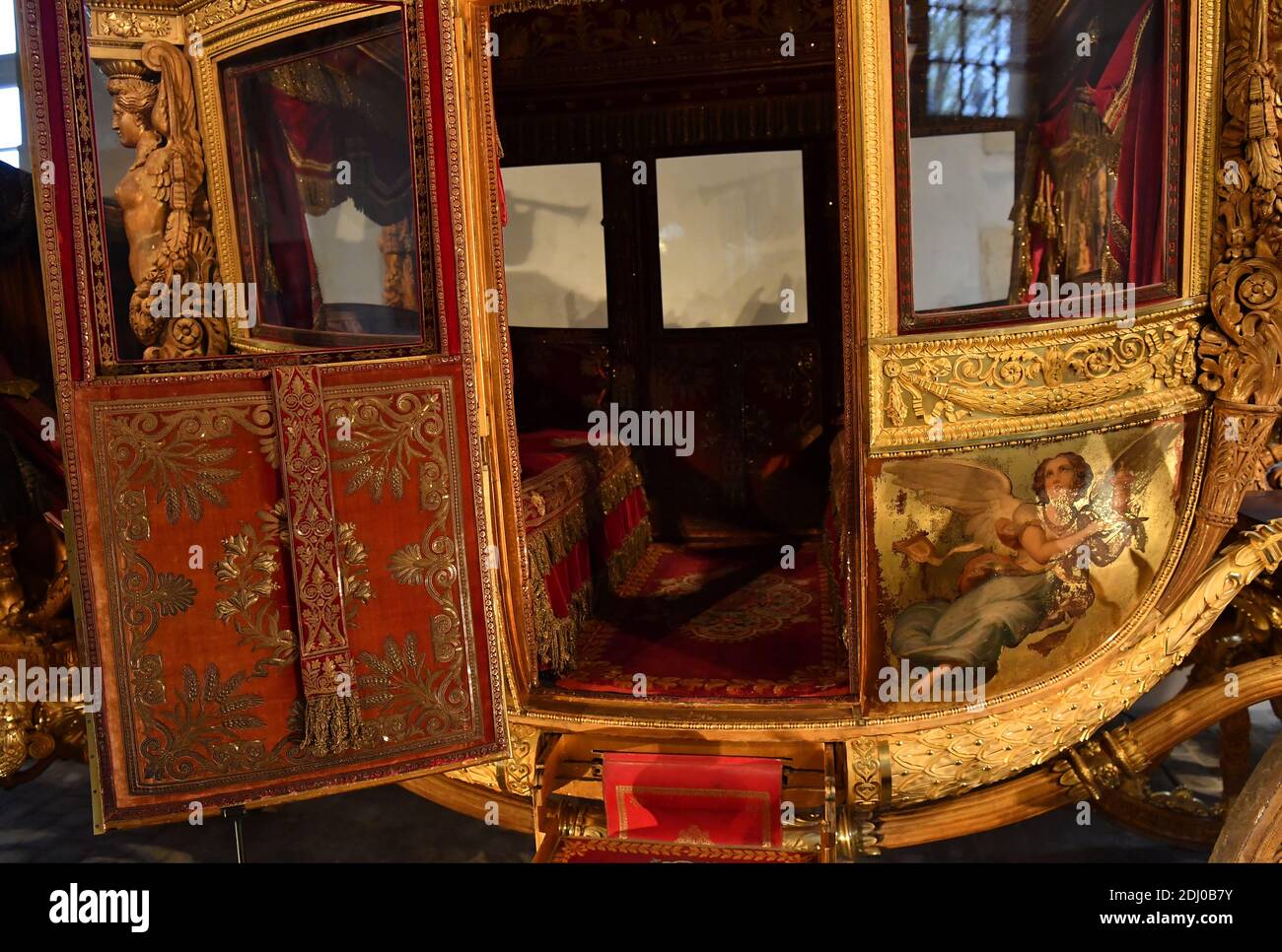 Royal Carriages are on display in the Galerie des Carrosses (Carriage