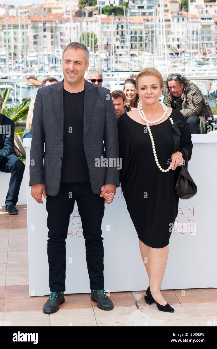 Mimi Branescu and Dana Dogaru at a photocall for the film 'Sieranevada' as part of the 69th Cannes International Film Festival, at the Palais des Festivals in Cannes, southern France on May 12, 2016. Photo by Nicolas Genin/ABACAPRESS.COM Stock Photo