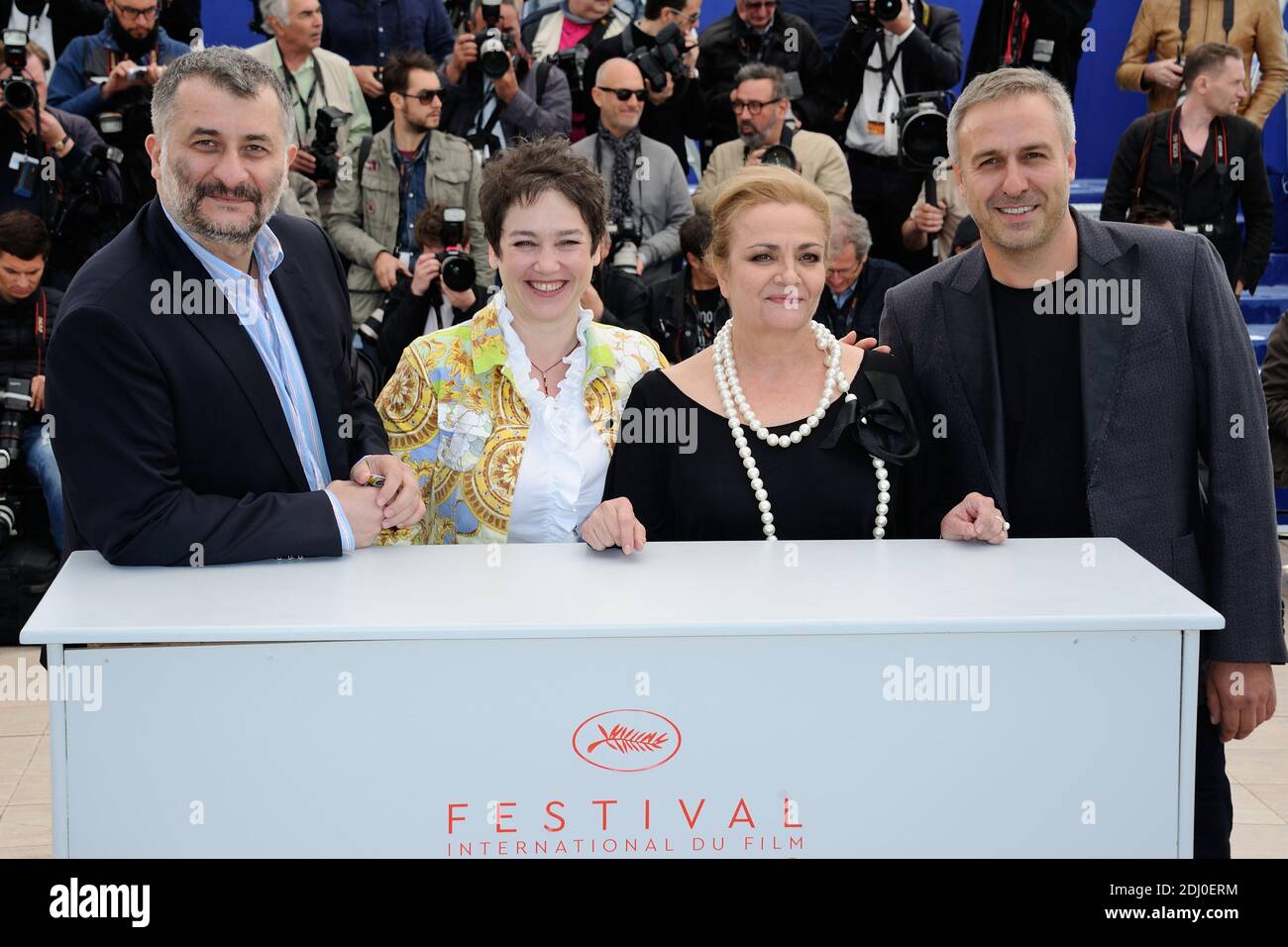Cristi Puiu, Anca Puiu, Dana Dogaru and Mimi Branescu attending the 'Sieranevada' Photocall at the Palais Des Festivals in Cannes, France on May 12, 2016, as part of the 69th Cannes Film Festival. Photo by Aurore Marechal/ABACAPRESS.COM Stock Photo