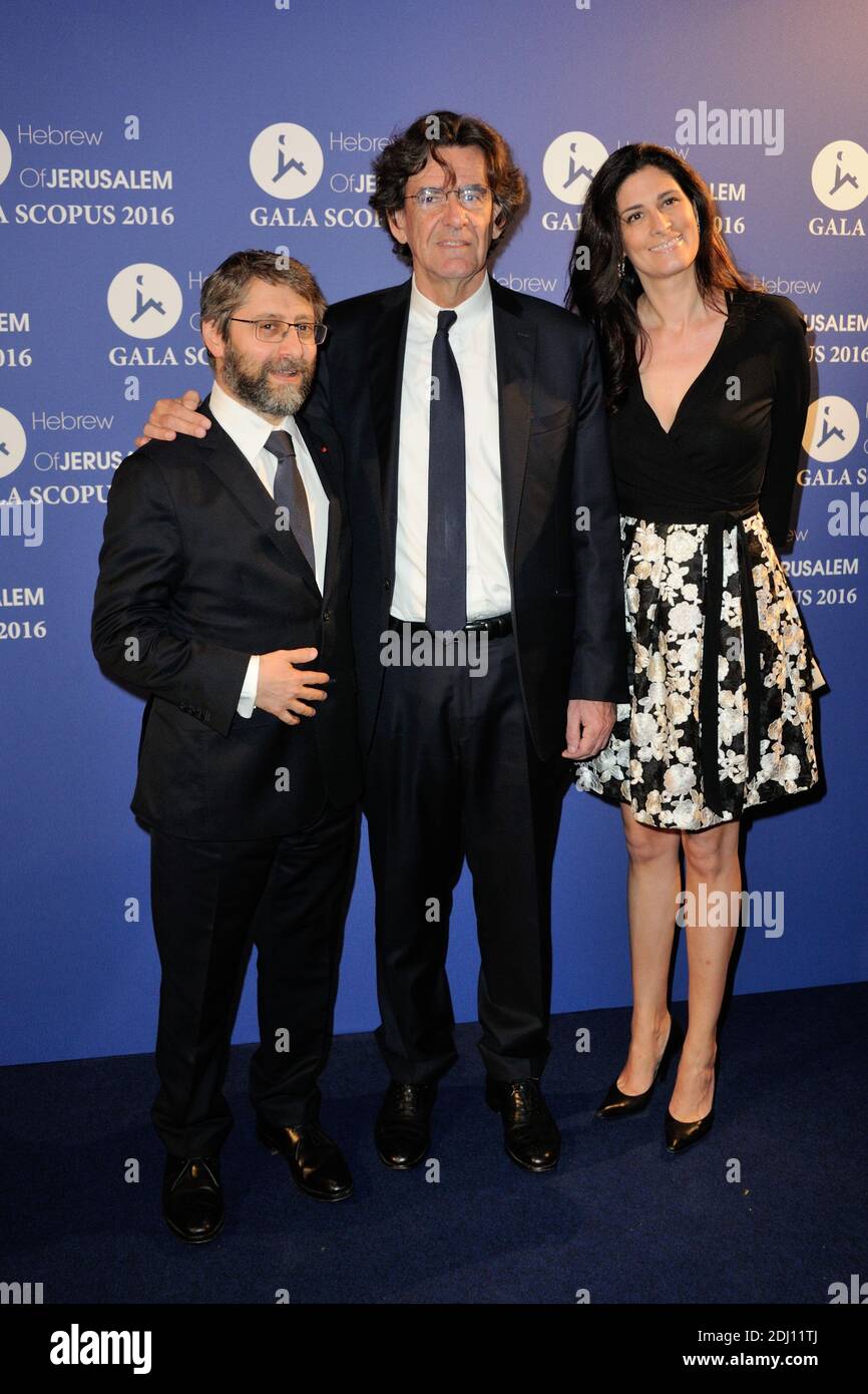 Luc Ferry and MarieCaroline Becq de Fouquieres, Haim Korsia attending