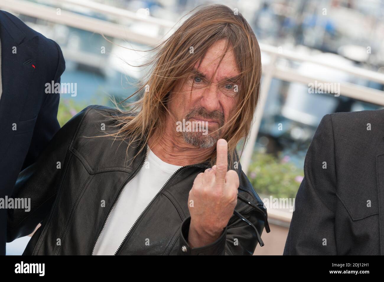 Iggy Pop at a photocall for the film 'Gimme Danger' as part of the 69th Cannes International Film Festival, at the Palais des Festivals in Cannes, southern France on May 19, 2016. Photo by Nicolas Genin/ABACAPRESS.COM Stock Photo