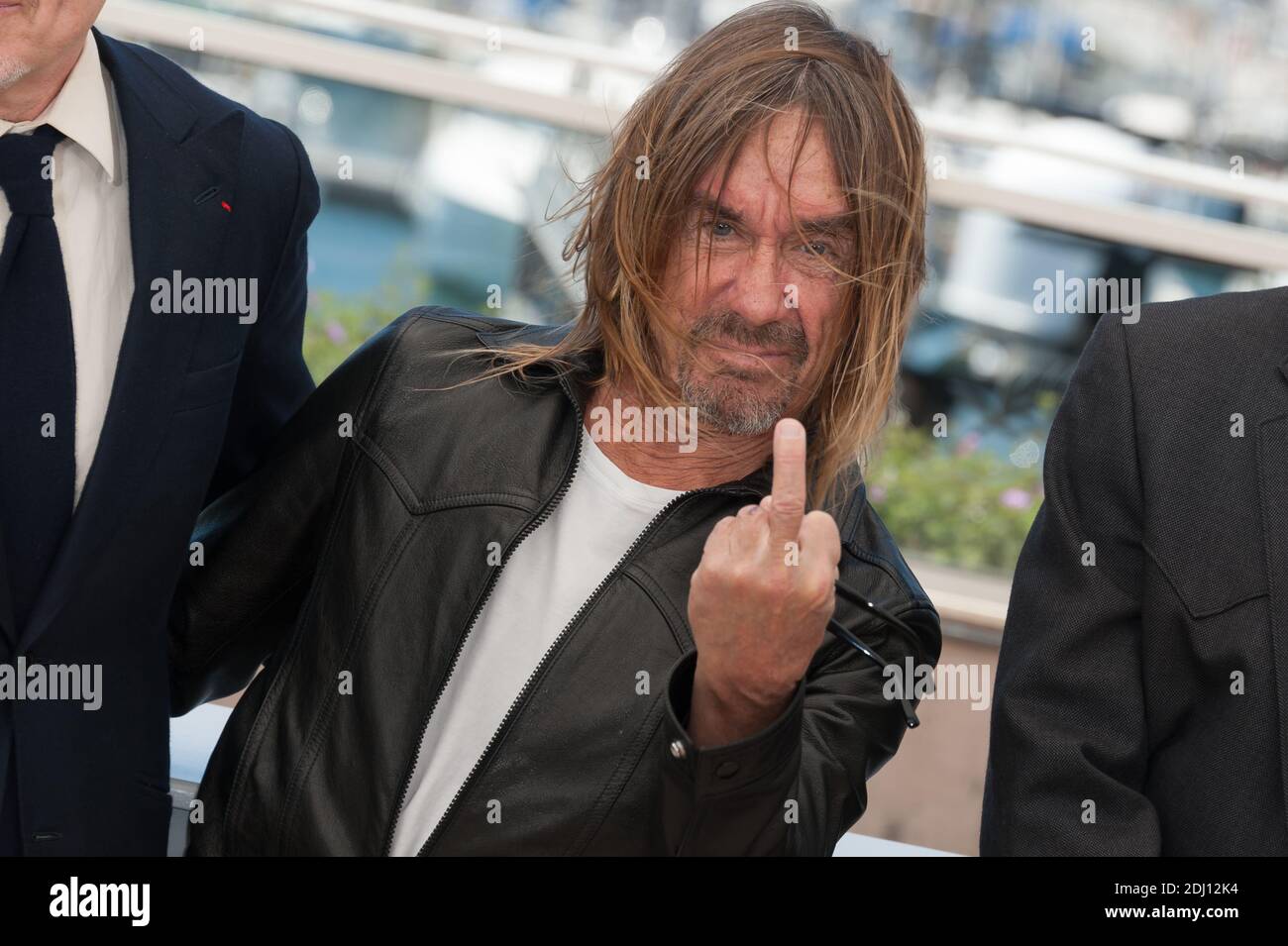 Iggy Pop at a photocall for the film 'Gimme Danger' as part of the 69th Cannes International Film Festival, at the Palais des Festivals in Cannes, southern France on May 19, 2016. Photo by Nicolas Genin/ABACAPRESS.COM Stock Photo