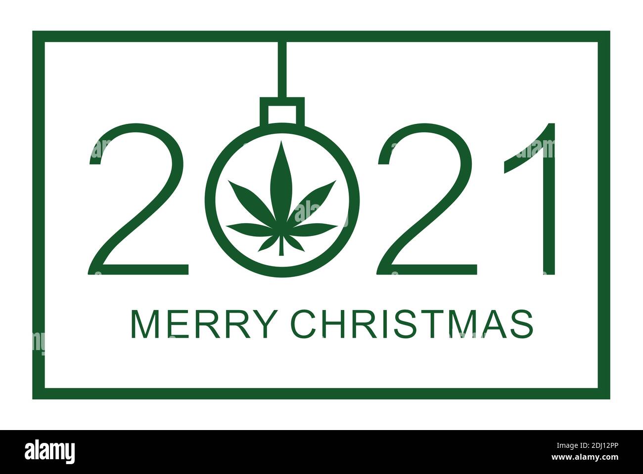 Merry Christmas design template. Merry Christmas 2021. Isolated vector