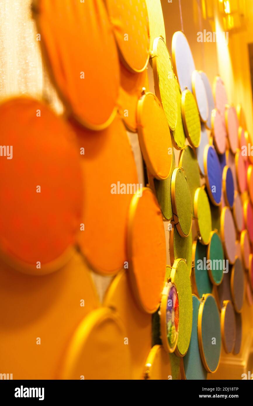 Colorful circles abstract photography display Stock Photo