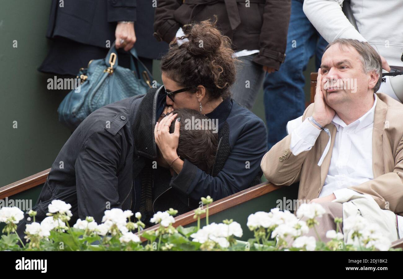 Barbara Cabrita and her boyfriend in the VIP Tribune during French