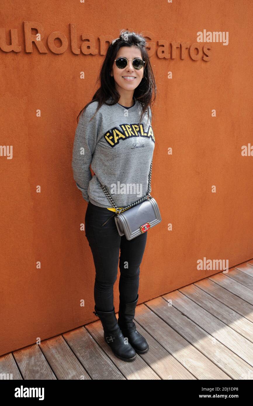 Reem Kherici Reem Kherici posing at the Village during French Tennis