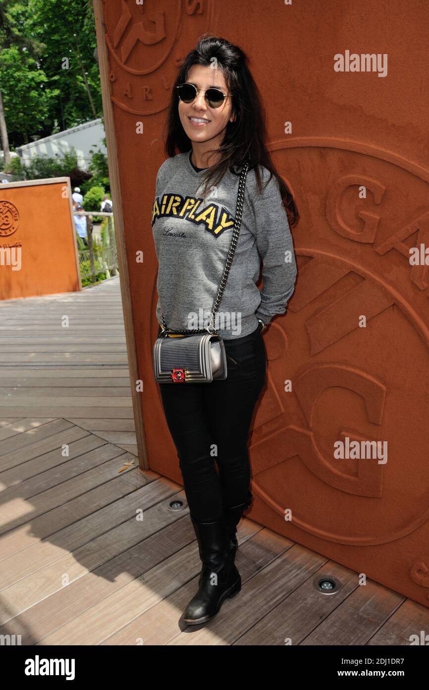 Reem Kherici Reem Kherici posing at the Village during French Tennis