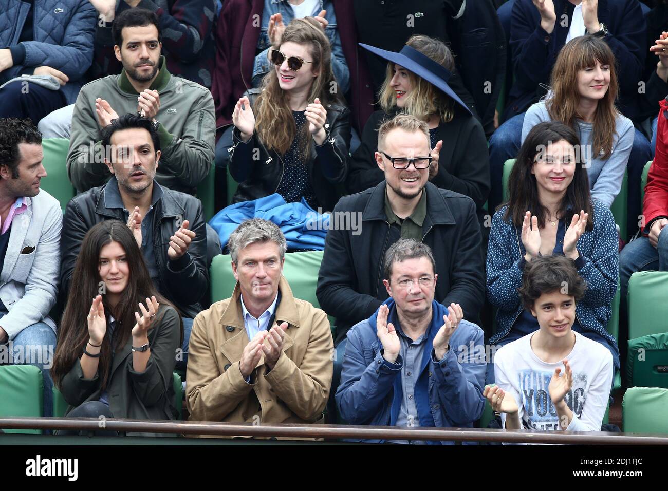 Philippe Caroit and his daughter, Frederic Bouraly in the VIP Tribune during French Tennis Open at Roland-Garros arena in Paris, France on May 29, 2016. Photo by ABACAPRESS.COM Stock Photo