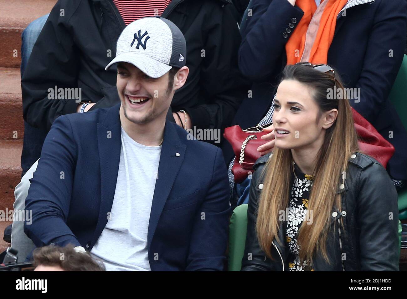 Louis Sarkozy And Capucine Anav In The Vip Tribune During French Tennis Open At Roland Garros Arena In Paris France On June 1 2016 Photo Byabacapress Com Stock Photo Alamy