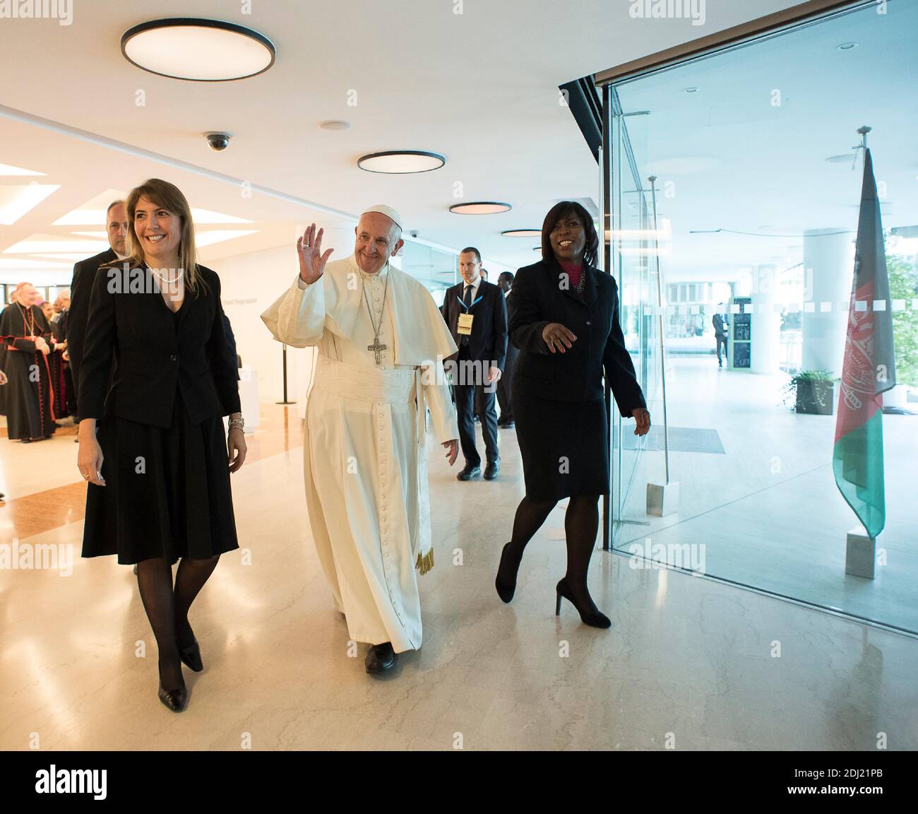 Pope Francis visited the United Nations World Food Program headquarters ...