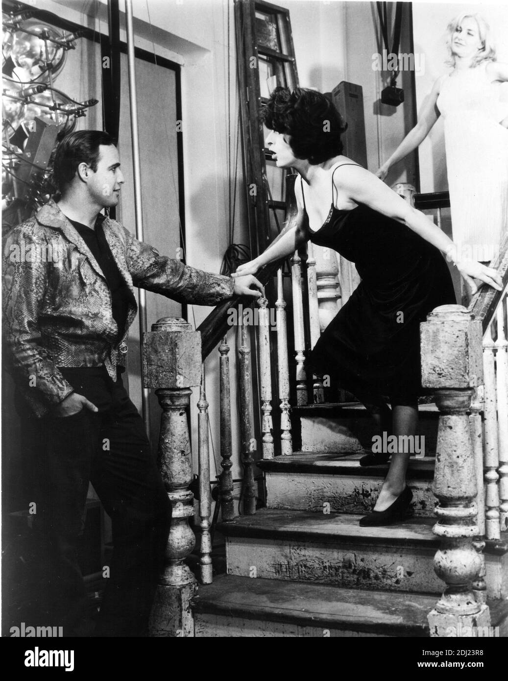 1959 , USA : The italian movie actress ANNA MAGNANI with MARLON BRANDO in  THE FUGITIVE KIND ( 1959 -