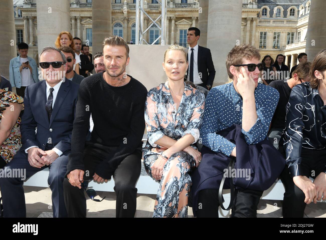 Paris sun scorches Kate Moss and David Beckham at Vuitton