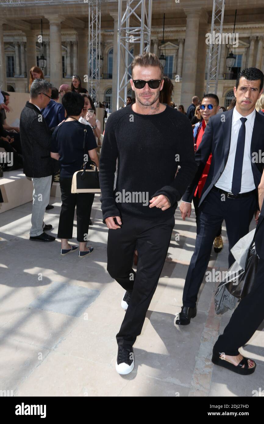 David Beckham attending the Louis Vuitton Menswear Spring/Summer