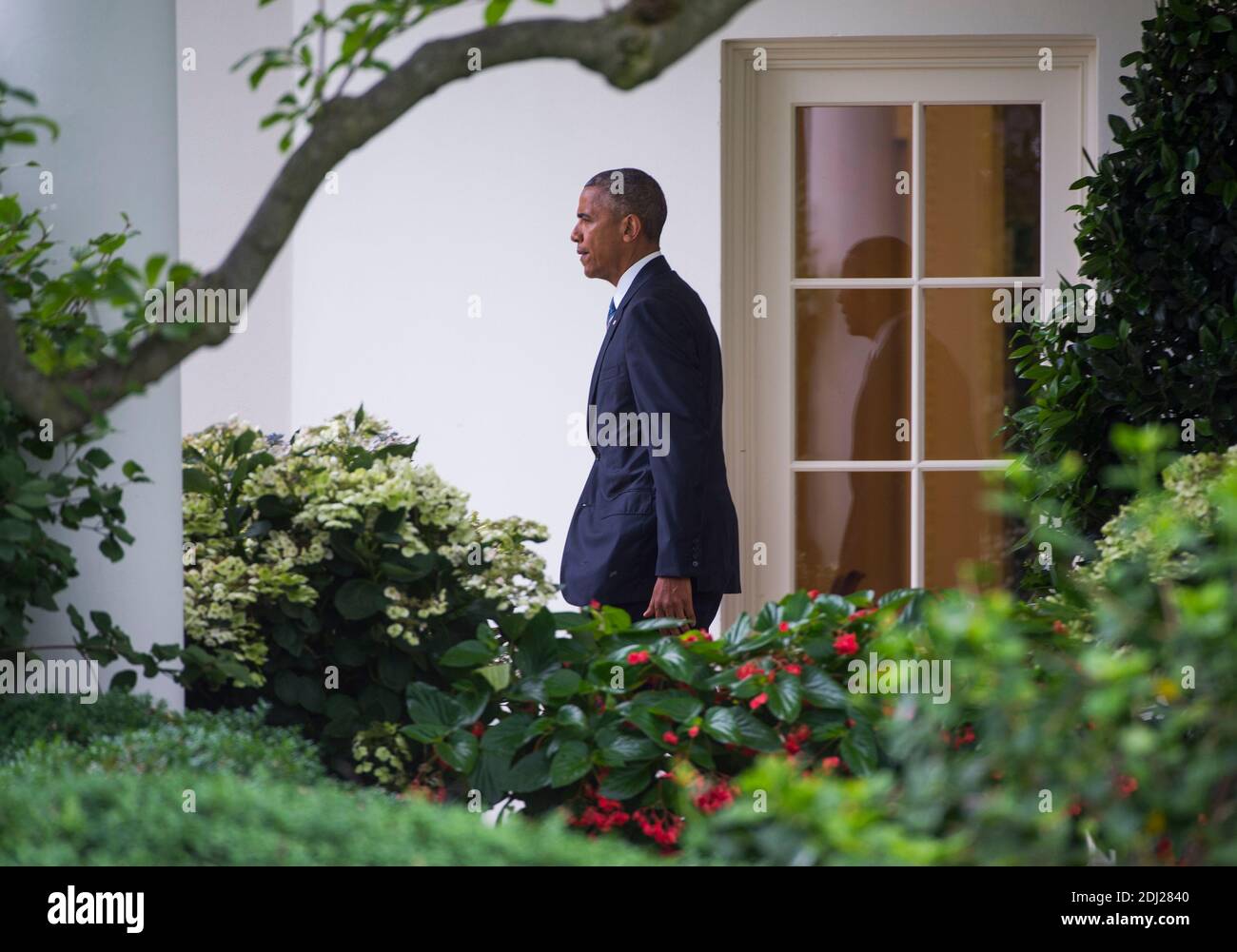 U.S. President Barack Obama walks out of the Oval Office as he departs the White House for San Jose, California in Washington, DC, USA, 23 June 2016. While in San Jose, Obama will attend the Global Entrepreneurship Summit with Facebook co-founder and CEO Mark Zuckerberg. Photo by Molly Ryley/Pool/ABACAPRESS.COM Stock Photo