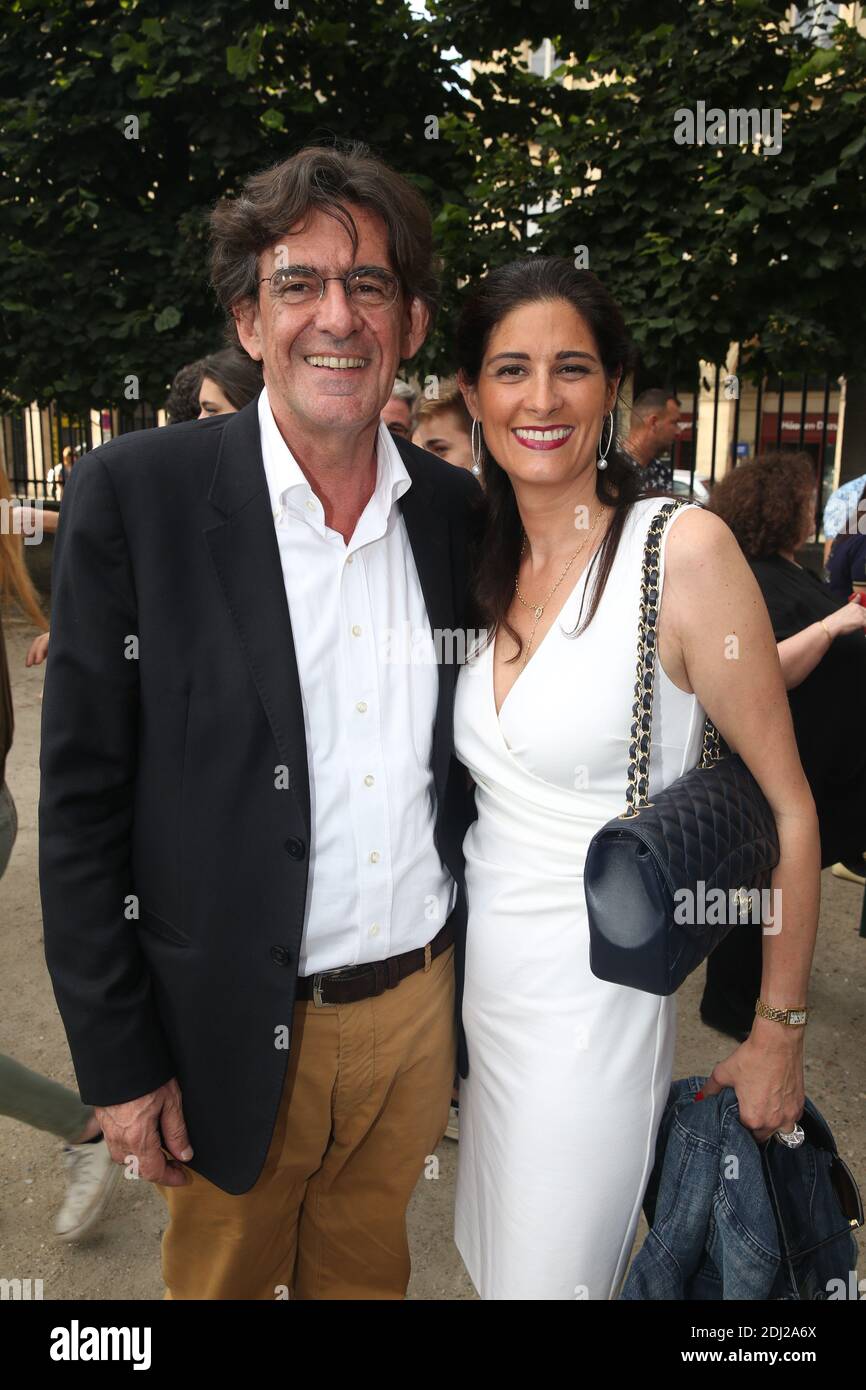 Luc Ferry and his wife Marie-Caroline Becq Fouquieres attending the opening of the 32st Annual Fete des Tuileries in Paris, France on June 24, 2015. Photo by Jerome Domine/ABACAPRESS.COM Stock Photo