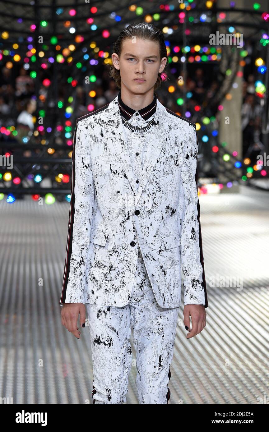 A model walks the runway during the Dior Homme Menswear Spring Summer 2017 show as part