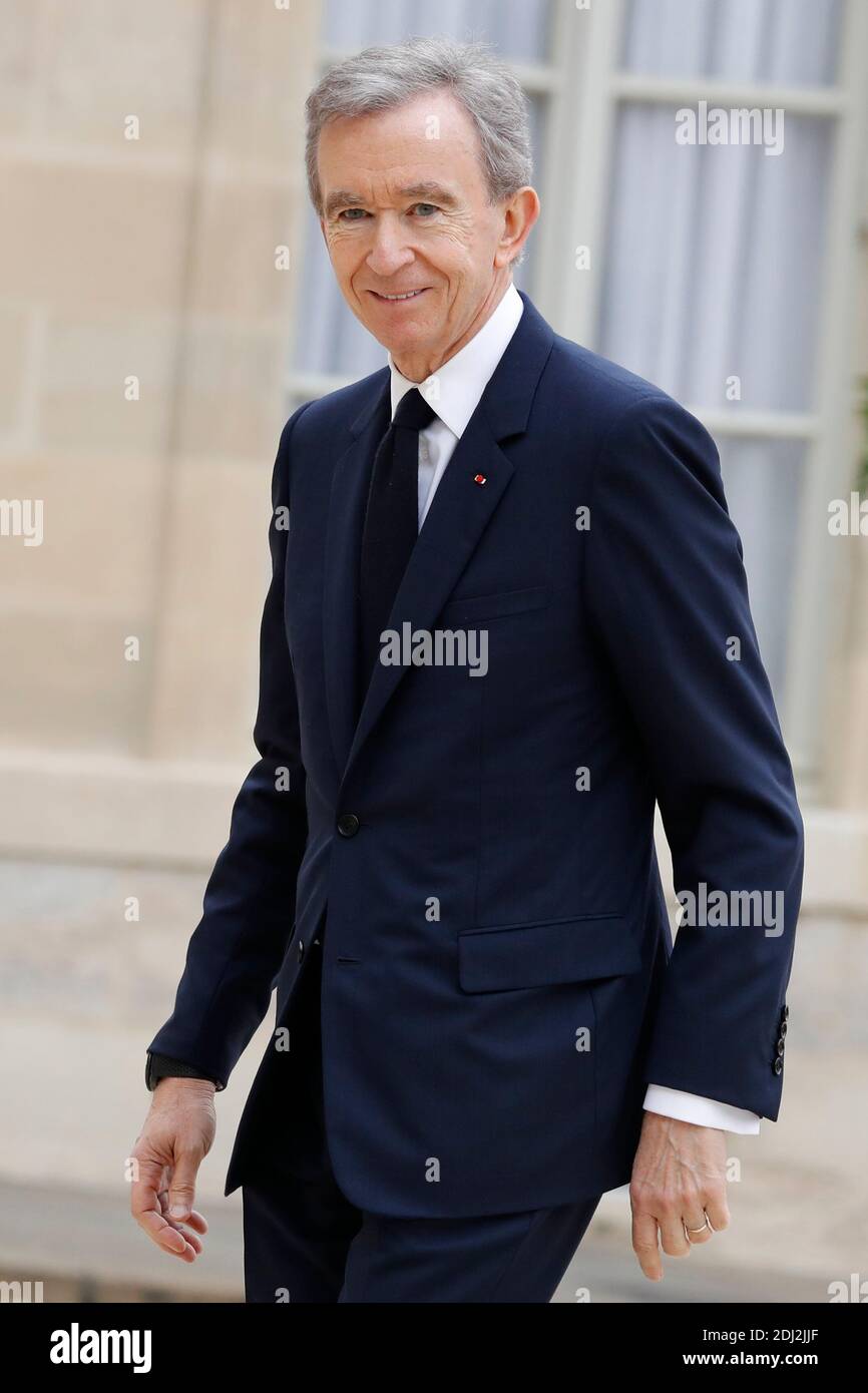 LVMH Chairman and CEO Bernard Arnault arriving at the Elysee