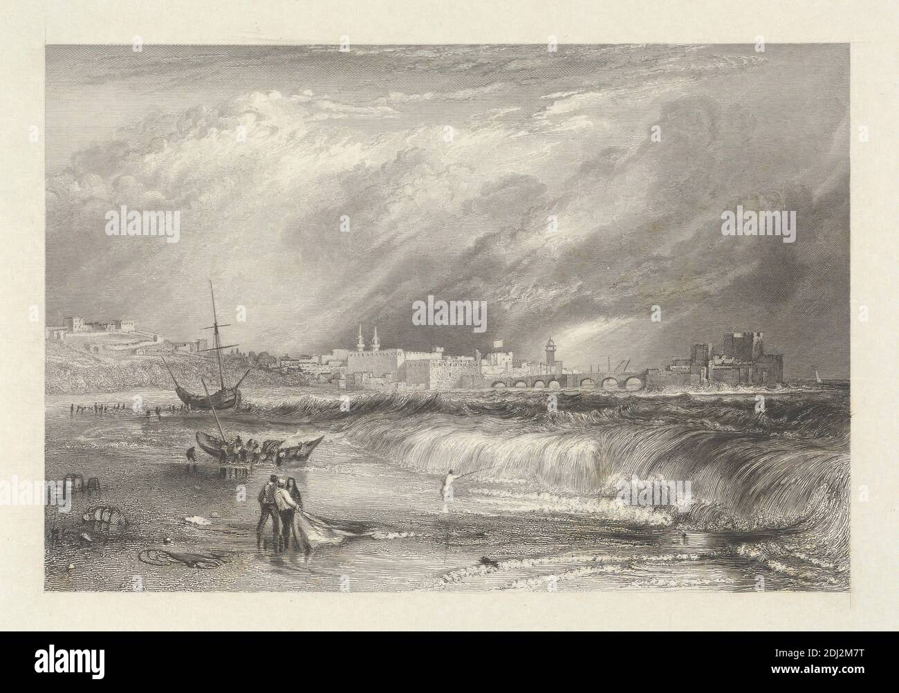 Sidon, William Finden, 1787–1852, British, after Joseph Mallord William Turner, 1775–1851, British, 1836, Engraving Stock Photo