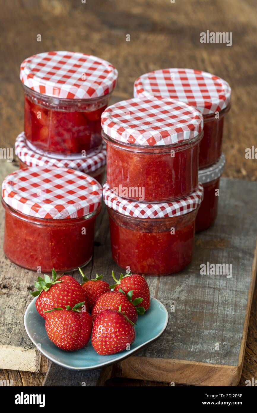 Strawberry Marmalade Stock Photo Alamy