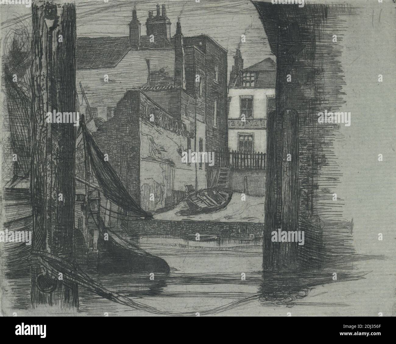 Under Lambeth Bridge, Edgar M. Wilson, 1861–1918, before 1899, Etching on laid paper, Plate: 4 x 5in. (10.2 x 12.7cm) and Sheet: 6 x 5 7/8in. (15.2 x 14.9cm Stock Photo