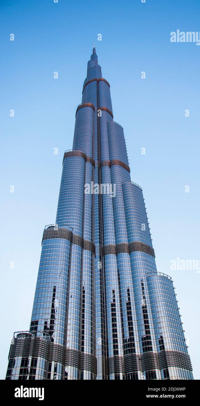 View Of A Tallest Building In The World Burj Khalifa In Dubai Uae Stock Photo Alamy