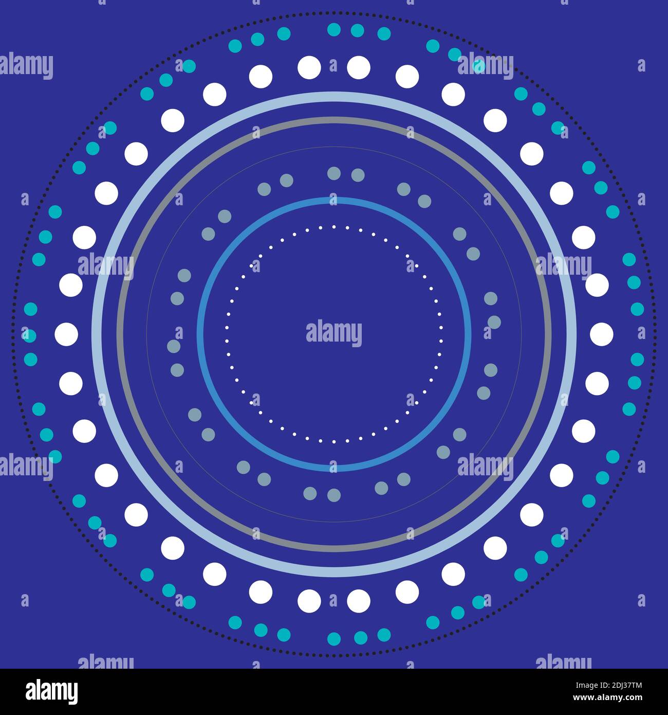 An abstract concentric circle shape background image. Stock Vector