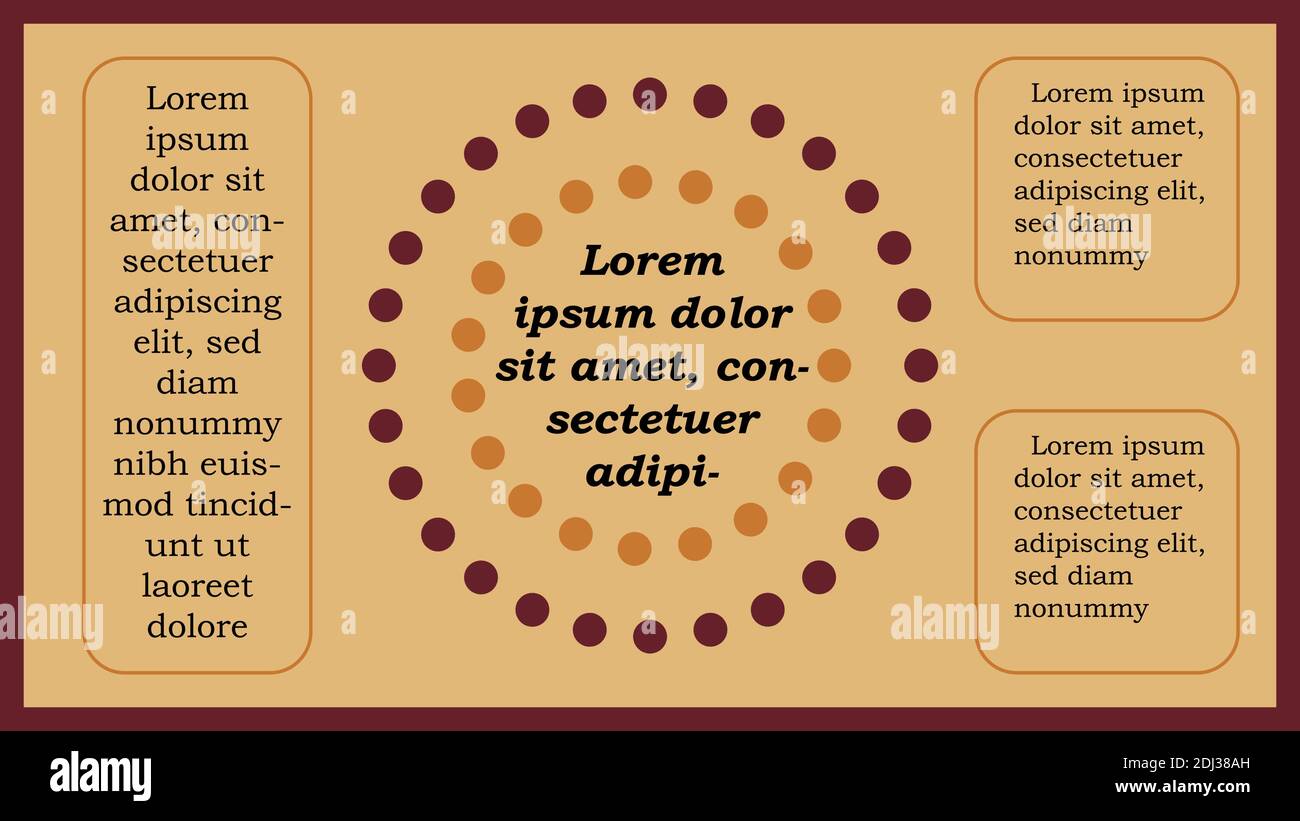 An abstract retro copy space layout design. Stock Vector