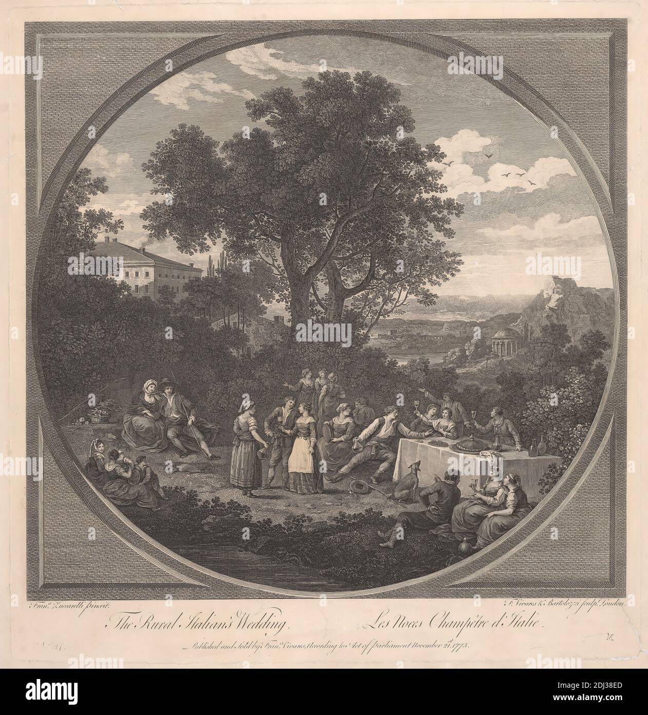 The Rural Italian's Wedding, Francesco Bartolozzi RA, 17281815